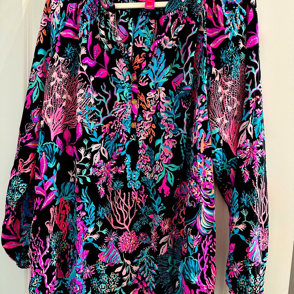 LilyPulitzer silk Elsa blouse